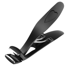 LOPHE Angled Head Nail Clippers for Seniors, Ergonomic Toenail Clipper for Thick Nails, Stainless Steel Nail Cutter with Catcher, Sharp Curved Heavy Duty Nail Clippers Gift for Men and Women