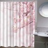 AASIRA Shower Curtain Anti-Mould Pink Sakura Bathroom Bath Waterproof Shower
