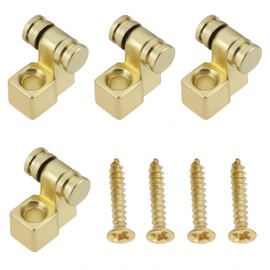 Ai-OUMLEEF 4PCS Double roller trees with mounting screws Tree Retainer, Vintage Roller Guitar Guides Trees Retainers, Roller Trees Retainer Guides,for Electric Guitar(Gold)