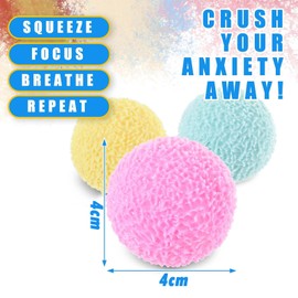 6PCS Sugar Ball Fidget, Sugar Ball, Stress Balls for Adults, Fun Pressure Ball, Fidget Toy Anxiety Stress Relief Squeezing Balls Calming Tool, Vent Mood and Improve Focus