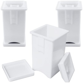 ITROLLE Corn Butter Spreader 3PCS White Plastic Cob Butterer Holder Butter Dispenser with Built-in Cover