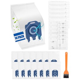 14 Pack GN Vacuum Dust Bags Replacements Compatiable with Miele Classic C1, Complete C2, Complete C3, S400i-S456i, S600-S658, S800-S858, S2, S5, S8 Series, Vacuum Hoover Bags Replaces 9917730 12281680