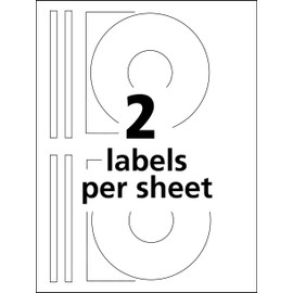 Avery CD Labels for Laser Printers, White, 100 Disc Labels and 200 Spine Labels (5698)
