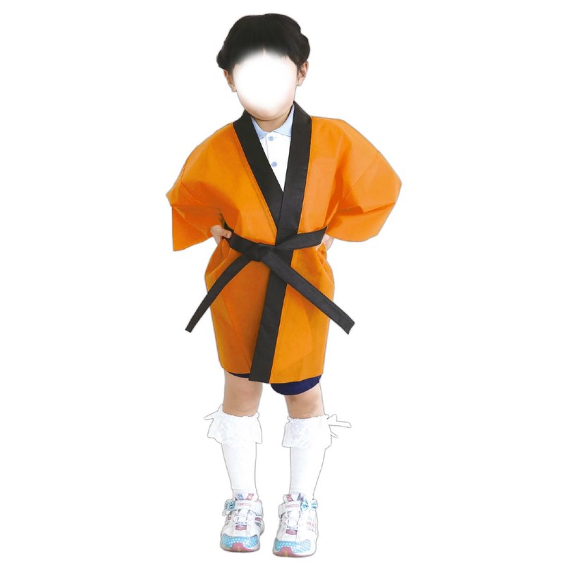 Artec Color Non-woven Fabric Happy Coat (with Belt) Orange J