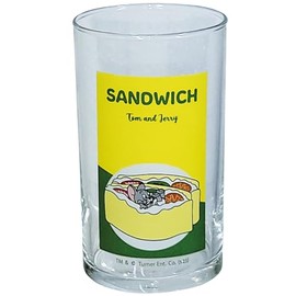 Tom and Jerry SAN4327-3 Glass, Approx. 8.5 fl oz (250 ml), Sandwich, Taffy, Glass, Retro, Made in Japan, Tom Jelly, Goods, Miscellaneous Goods, Tableware, Made in Japan