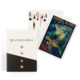 Lantern Press Sanibel Island, Florida, Sea Turtle Paper Mosaic (52 Playing Cards, Poker Size Card Deck with Jokers)