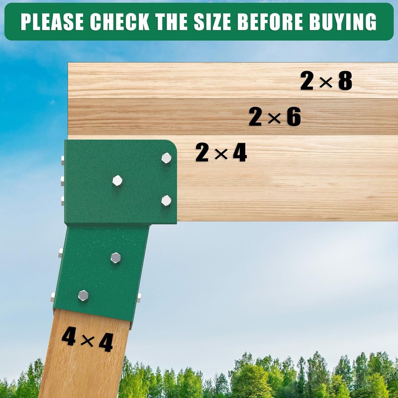 Dolibest Heavy Duty Deer Stand Brackets, 4x4 Deer Blind Brackets,