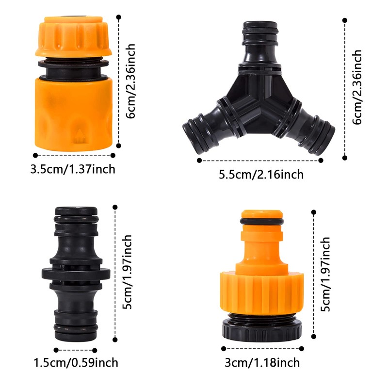 Tunejoy Hose Connectors Garden Hose Connectors Leak-Free Hose Coupling Accessories