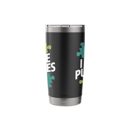 I Love Puzzles Enthusiast Jigsaw Art Stainless Steel Insulated Tumbler