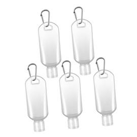 Ipetboom 8pcs Refillable Hand Bottles with Hook Durable Travel Squeeze Bottles for Shampoo Lotion and Face Wash Transparent Random Color Design for Easy Carrying Random Color