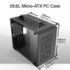 MAQUY Black Micro-ATX PC case with Detachable Carrying Handle, 3Pack