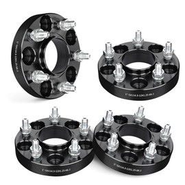 EVIL ENERGY 5x4.5 Wheel Spacers 1 inch Compatible for Nissan Infiniti, 5x114.3 mm Hubcentric Spacer with Lip 5 Lugs 66.1 mm Hub Bore M12x1.25 Studs Wheel Adapters Spacers Black