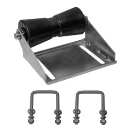 Extreme Max 3006.7155 Boat Trailer Keel Roller and Bracket Kit for 3x3 Cross Members - 8" Rubber Roller, Black
