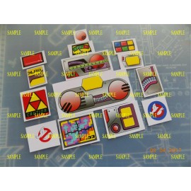 custom made Kenner Ghostbusters Proton Pack & PKE Meter Ghost Trap Replacement Stickers