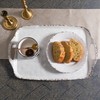 ZAROCRUS Farmhouse Melamine Serving Tray with Handles, Set of 2,