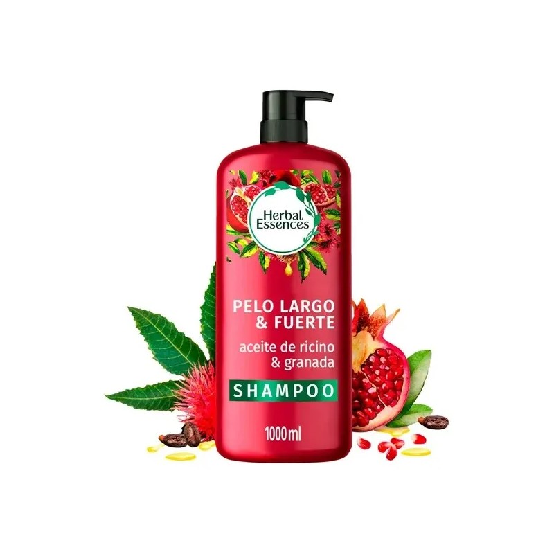 Shampoo Herbal Essences® Con Aceite De Ricino Y Granada 1