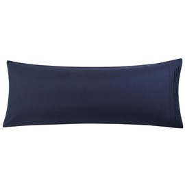 PiccoCasa Body Pillow Cover, Microfiber, Embroidered, Envelope Type, Long, Large, Life-size, Adulty, Scandinavian Style, Elegant, 1 Piece, Navy, 19.7 x 47.2 inches (50 x 120 cm)