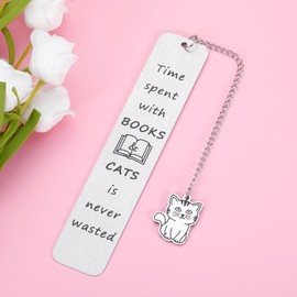 Cat Bookmark, Cute Bookmarks for Women, Valentine's Day Bookmark for Cat Lover Book Lovers Bookish Gifts for Women Reading Gifts Birthday Gift for Friends Book Club Gift Valentines Gift for Her