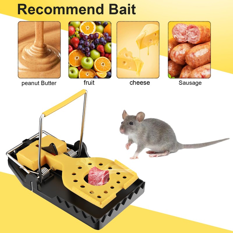 【2025 Upgraded Version】 Mouse Traps 6-Pack, Large Mouse Trap Indoor