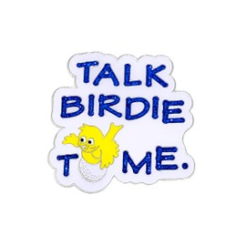 NAVIKA Talk Birdie to Me Golf Ball Marker with Hat Clip | Fun Ball Mark for Women Golfers | Funny Phrase Golfing Gift/Accessory