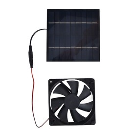 Solar Powered Exhaust Fan, 10W Solar Exhaust Fan for Shed Single Fan Solar Panel Fan Kit for Chicken Coops Greenhouses