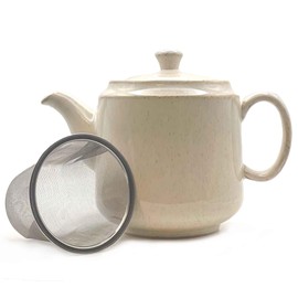 Scandi Home 1 Litre Frederiksberg Ceramic Teapot with Removable Stainless Steel Infuser (Frederiksberg Cream)