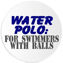 Water Polo for Swimmers with Balls - 10 Pack Circle Stickers 3" x 3"