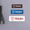 Basic Trash Sign (Brushed Silver) - Small 1 Pack