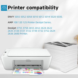 65XL Black Ink Cartridges Replacement for HP Ink 65 XL (2 Black Combo Pack) for HP65 for HP65XL 5055 5000 5052 5010 5070 5014 3755 3700 3772 2600 3752 2652 2655 2622 2640 Printers BK