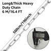 ZOFUN 5M Long Stainless Steel Chains for Fence Gates, Galvanized