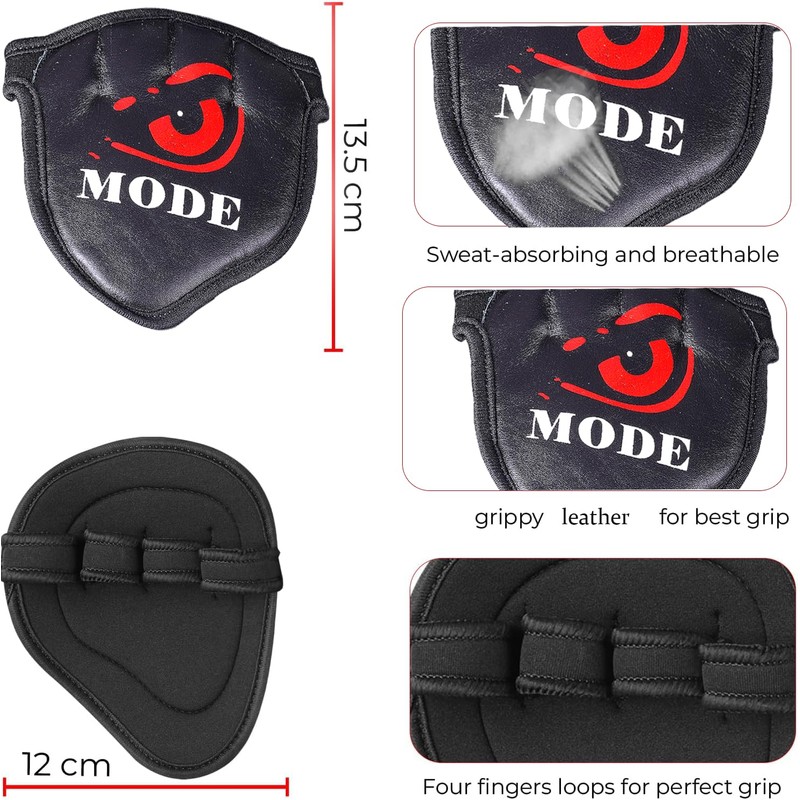 LETHAL MODE Leather Gym Grips – Leather Palm for Weight
