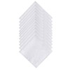 Zenssia Men's White Pure Cotton Handkerchiefs with Hem, Pack of