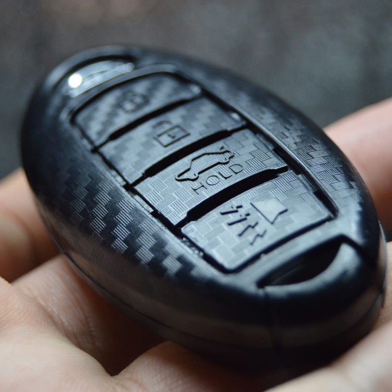 Carbon Pattern Key Fob Cover Protector for Nissan Titan Frontier