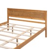 P PURLOVE Queen Size Bed Frame,Solid Wood Platform Bed with