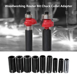 Nimoa Woodworking Collet Adapter, Router Bit Adapter Chuck Adapter Holder Engraving Machine Tool for Bushing Milling CNC Engraving