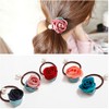 Ruihfas 5Pcs Girls Women Pearls Flower Hair Accessories Elastic Hair
