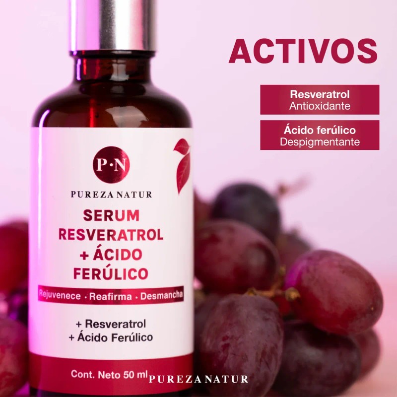 Serum Resveratrol + Acido Ferúlico Facial Skincare Todo Tipo De