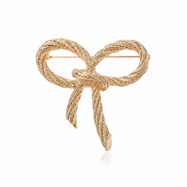 Prosy Cute Twisted Bow Brooch Party Dress Brooch Elegant Jewellery Gift for Women and Girls, Crystal