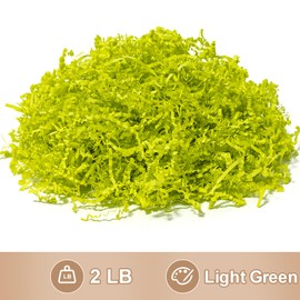 Wowxyz 2 LB Crinkle Cut Paper Shred Light Green Crinkle Shredded Paper - Gift Box Baskets Bag Filler - Confetti Stuffing for Birthday, Holiday Gift Packaging Wrapping