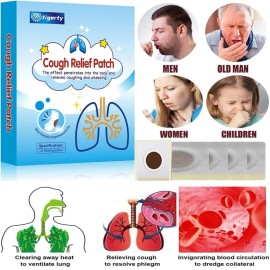 tigerty 10PCS Cough Relief Patch Natural Herbal Suppressant Plaster for Sore Throat Care