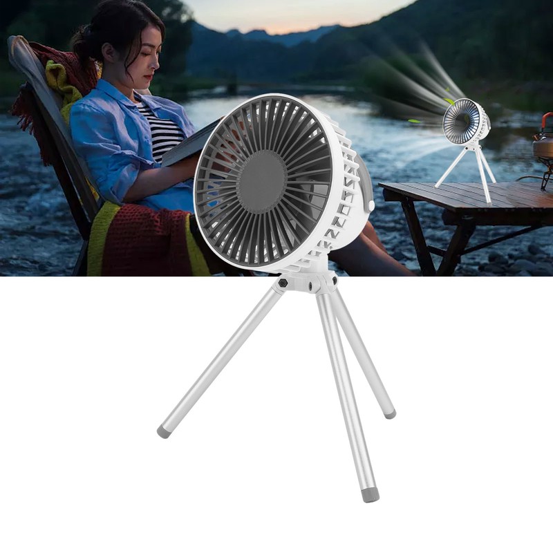 Outdoor Camping Fan 2000mAh Mini Outdoor Multifunctional Camping Tripod Fan