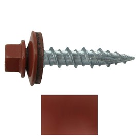 Metal Roofing Screws: (250) 10 x 1 Red Hex Head Sheet Metal Roof Screw. Self Starting Metal to Wood siding Screws. EPDM Washer. Colored Head