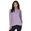 RBX Women's 1/4 Zip Mock Neck Fleece Sweatshirt, Wrap Front
