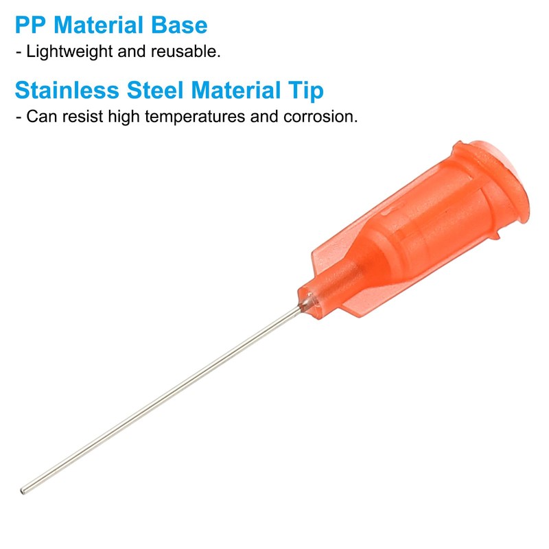 PATIKIL 24Ga Dispensing Needles, 52PCS 1 Inch Industrial Blunt Tip