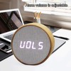 Digital Alarm Clock Round LED Voice Control Brightness Adjustable 12h