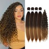 Auburn to Honey Blonde Boho Pre Stretched Braiding Hair 26"