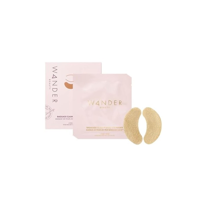 Wander Beauty Baggage Claim Gold Eye Masks
