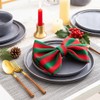 AmorArc Stoneware Dinnerware Sets,Round Reactive Glaze Ceramic Plates and Bowls