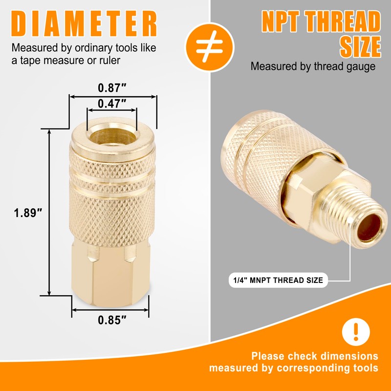 Air Coupler & Plug Kit,60Pcs 1/4 Inch NPT Air Tool