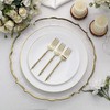 24 Disposable Gold 6 in Dessert Plastic Forks Appertizers Roman